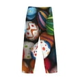 thumbnail image 5 of Sigee Easter Egg Print Men's Pajama Pants - Soft Lounge Sleep Bottoms with Elastic Waistband and Pockets-Large, 5 of 9