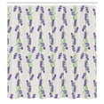 thumbnail image 2 of Ambesonne Lavender Shower Curtain, Garden Fragrance Blooms, 69"Wx84"L, Blue Violet Fern Green, 2 of 4