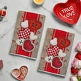 thumbnail image 3 of qefuia Wood Stripe Heart-Shaped Buttons Valentine''s Kitchen Towels Dish Towels, 18x26 Inch Farmhouse Wedding Decoration Hand Towels Set of 2, 3 of 6