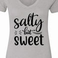 thumbnail image 4 of Inktastic Salty but Sweet Women's V-Neck T-Shirt, 4 of 5