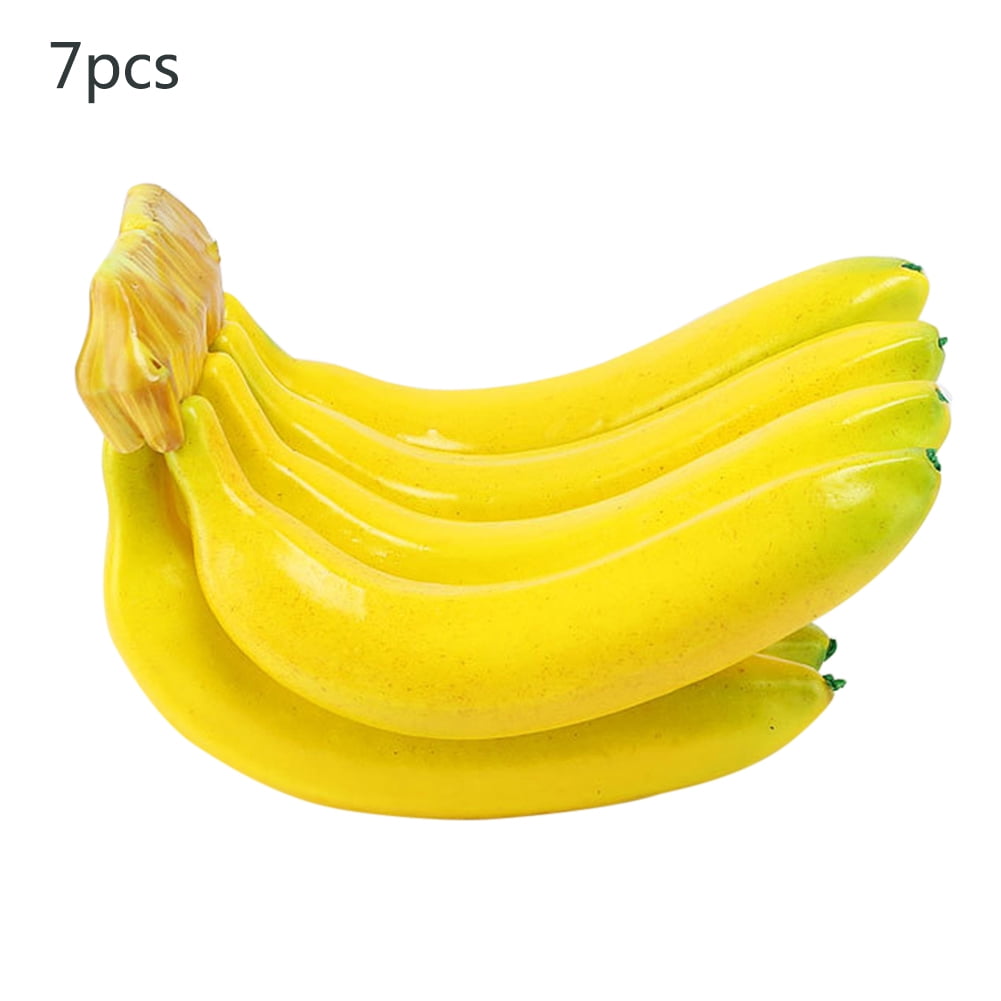 Fake Banana Bunch Artificial Plastic Fruits Home Kitchen Cabinet Photo Props 