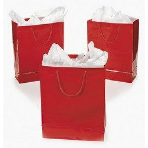 Large Red Gift Bags (1 dozen) Bulk [Toy]