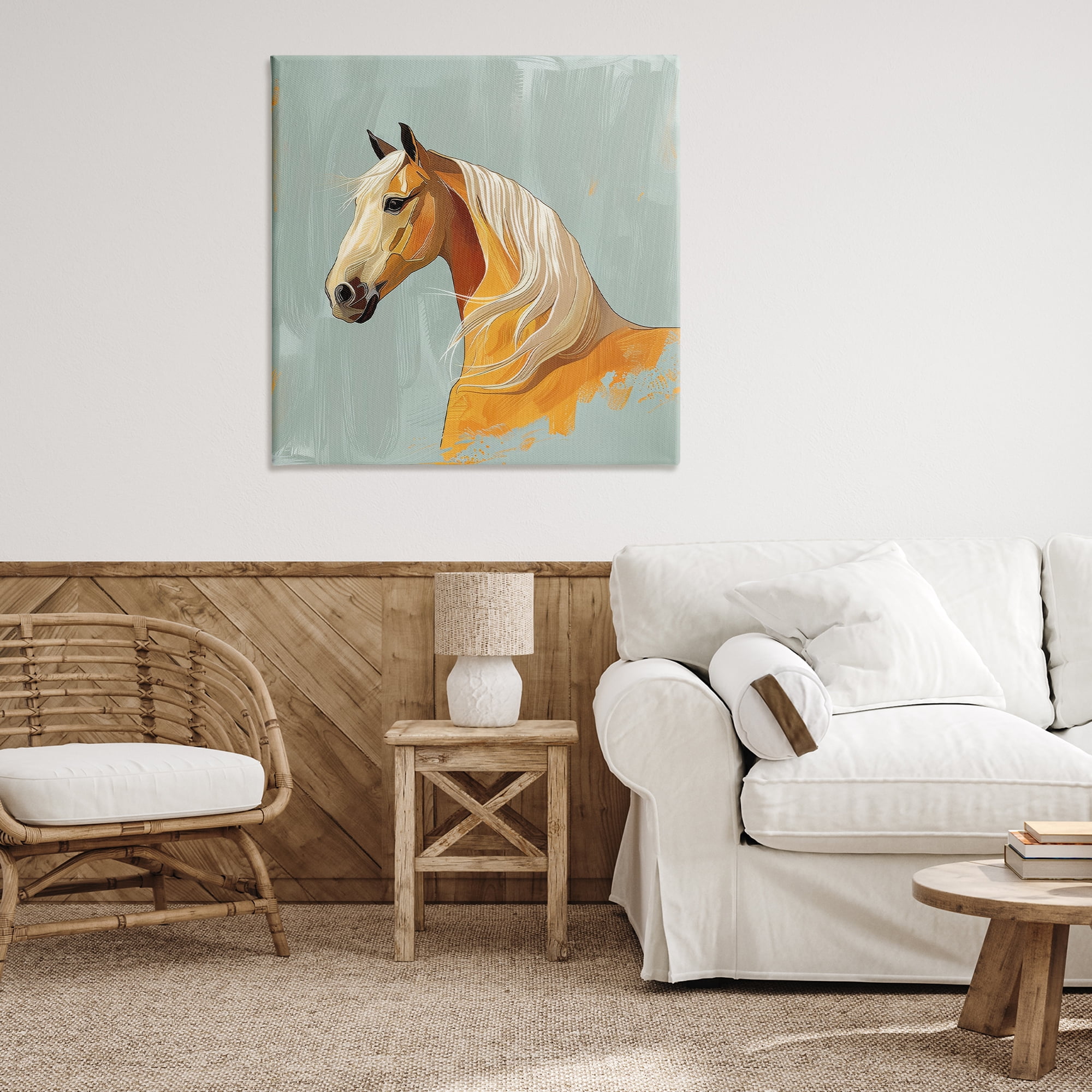 Stupell Industries Equine Elegance Portrait Animals Painting Wrapped Canvas Art Print Wall Art, 36 x 36