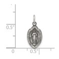 thumbnail image 3 of Auriga Fine Jewelry 925 Sterling Silver Antiqued Miraculous Medal Charm for Women (L- 0.71 Inch, W- 0.31 Inch), 3 of 6