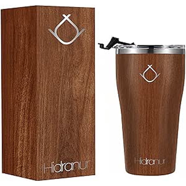 Termo de Acero Hidranur 20 Oz Madera