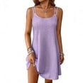 thumbnail image 2 of yillto Womens Nightdress Sleeveless Sleepwear Short Nightgowns Spaghetti Strap Summer Pajamas Dress, 2 of 5
