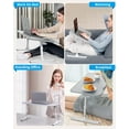 thumbnail image 3 of SAIJI Leather Laptop Bed Tray Table, Adjustable Laptop Stand with Removable Stopper, Portable Lap Desks with Foldable Legs, Notebook Stand Breakfast, 3 of 7
