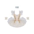 thumbnail image 3 of inlzdz Tutu Girls Dance Competition Dress Gymnastic Skirt Yellow 150, 3 of 7