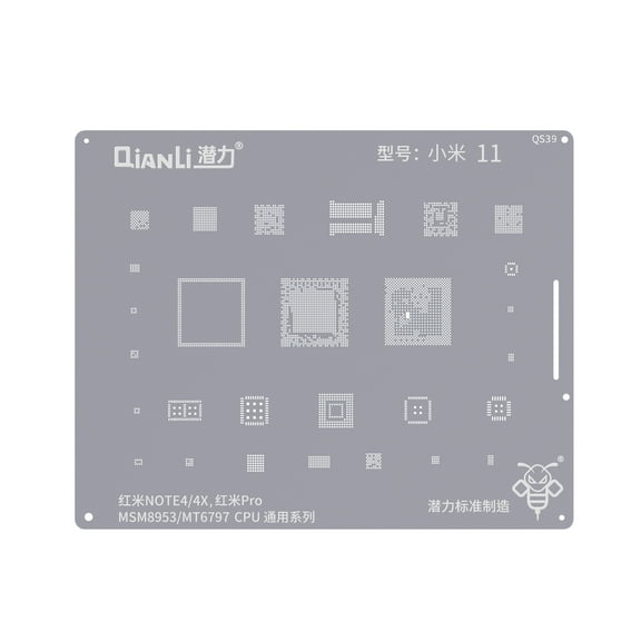 Replacement Bumblebee Stencil (QS39) For Xiaomi Redmi Note 4 / 4X / Redmi Pro (MSM8953/MT6797) CPU Universal Series (Qianli)