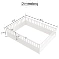 thumbnail image 6 of Jopath Full Size Floor Bed Frame, Montessori Wooden Floor Bed With Super High Security Barrier and Door for Girls and Boys White, 6 of 9