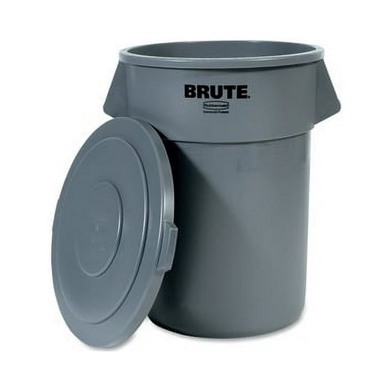 Rubbermaid Commercial Products Brute 55 Gal. Gray Plastic Round