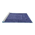 thumbnail image 2 of Ahgly Company Machine Washable Indoor Square Persian Blue Traditional Area Rugs, 4' Square, 2 of 4