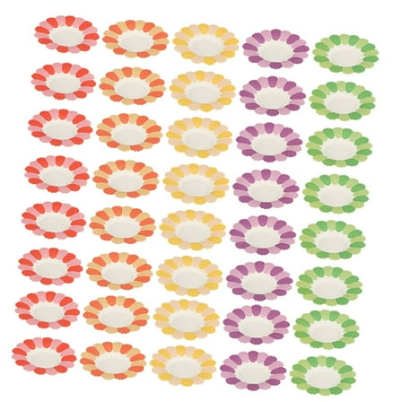 HOMEMAXS 100pcs Disposable Party Plates Home Disposable Cake Plates Decorative Paper Plates