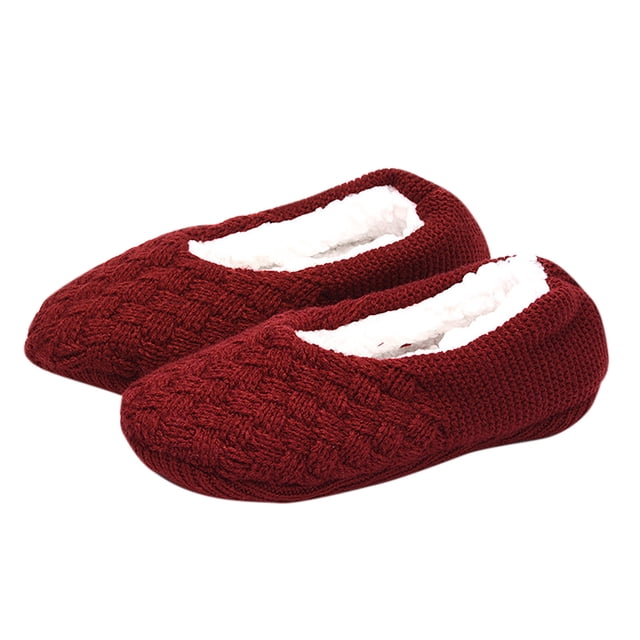 Qulqfy Chaussettes pour Femmes Taille 9-11 Invisibles Rouges Pantoufle Thermique Chaussettes de Printemps Chaussettes de Soutien de Cheville S