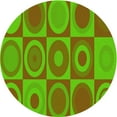 thumbnail image 1 of Ahgly Company Machine Washable Indoor Round Transitional Dark Yellow Green Area Rugs, 7' Round, 1 of 7
