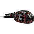 thumbnail image 4 of Zan Headgear, Cotton Flydanna, Du-Rag, Skull Cap, Head Wrap - Flamin' Orange Pistons - Z407, 4 of 4