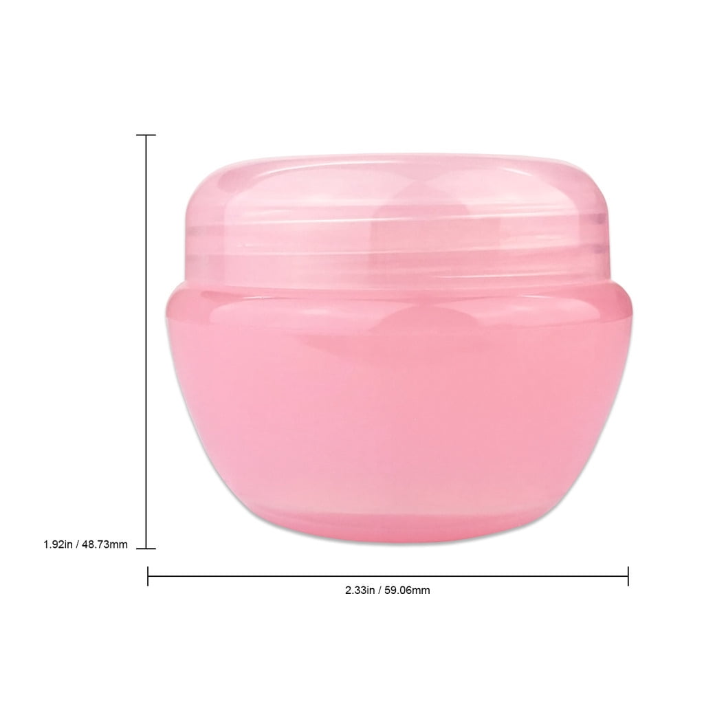 Beauticom 24 Jars 50G/50ML Round Frosted Container Jars with Inner Liner and Lid - Pink