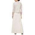 thumbnail image 2 of Alex Evenings Womens Long Mock Jacket Dress with Satin Skirt 14 Classic Taupe, 2 of 6