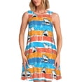 thumbnail image 1 of Naloa Robe d'Été Décontractée Sans Manches à Col Rond Imprimé Requin pour Femmes, Printemps, Plage, Vacances, 1 of 7
