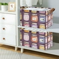 thumbnail image 2 of Yayeee Foldable Storage Basket for Shelves with Handles Set of 2 Waterproof Cloth Bins, Purple Jam, 2 of 7