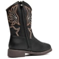 thumbnail image 3 of DADAWEN Boys Cowboy Boots Stylish Kids Mid-Calf Boots Black 3.5 Big Kid, 3 of 6