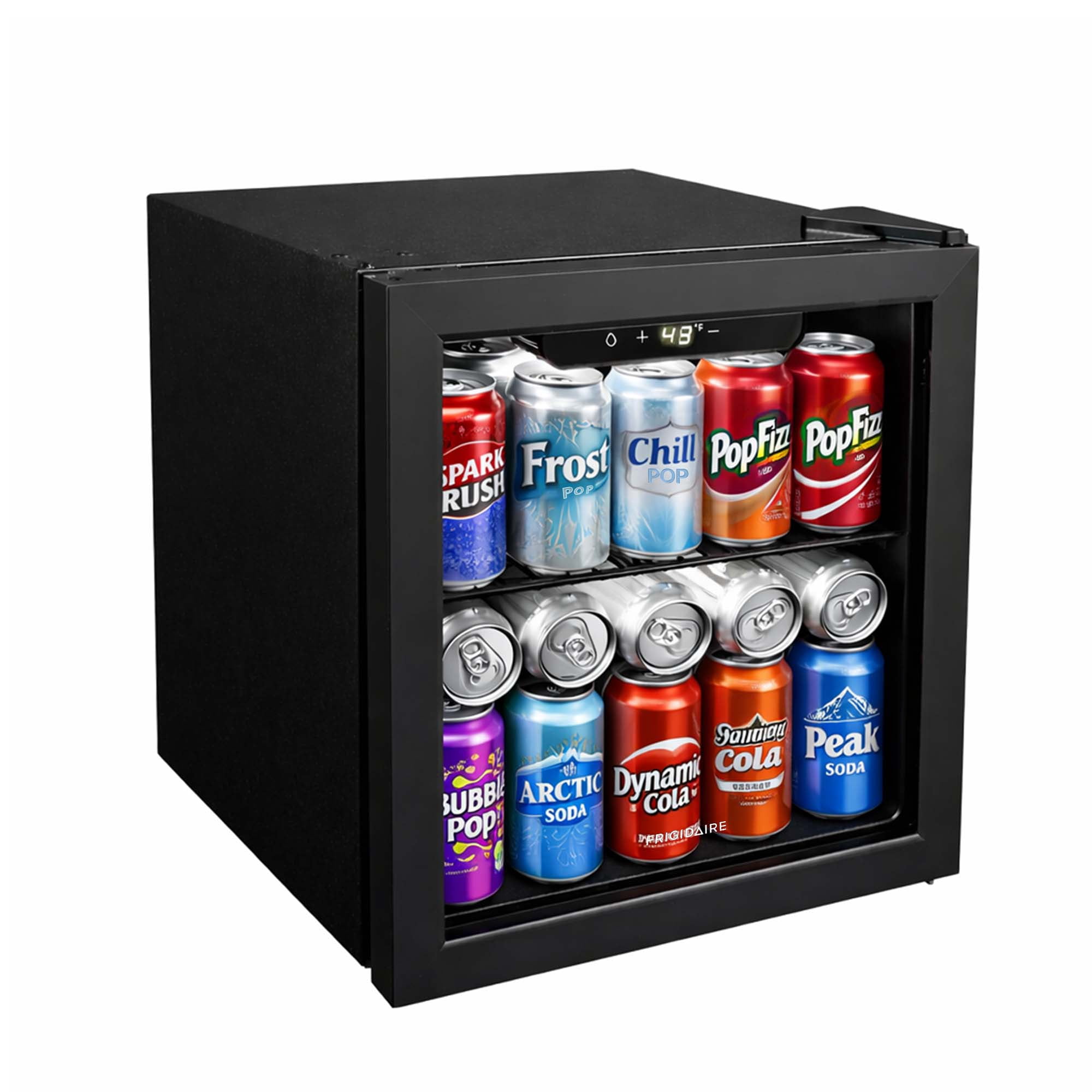 Frigidaire 1.3 Cu. ft. 36L Glass Door Beverage Refrigerator, 47 Can Capacity Mini Fridge with Touch Controls