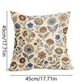 thumbnail image 2 of Decorative Throw Pillow Cover, Farmhouse Tropical Floral Linen Cushion Case for Sofa Couch, Boho Style Outdoor Home Pillowcase, 2 of 3
