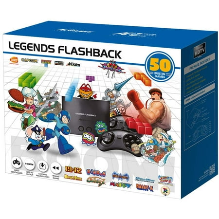 Legends Flashback BOOM! HDMI Game Console, 50 Games, Black, FB8650,