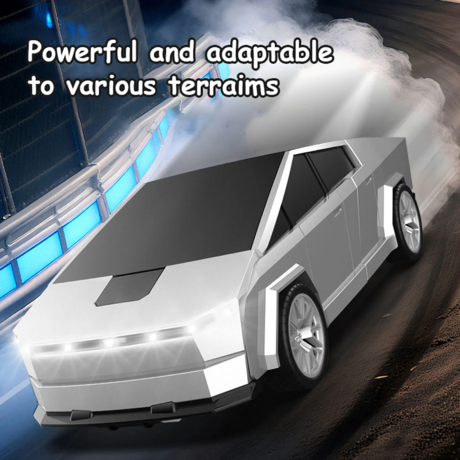 Cyber Truck Robot Car, Funtogether Toys 1:18 Transforming RC Car, One-Click Deformation Cyber Truck for Kid with LED Lights, Stem Gift for Boys