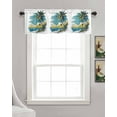 thumbnail image 3 of Coconut Tree Linen Curtain Valance for Bedroom/Bathroom/Kitchen/Office/Living/Dining Room Window,Nautical Beach Sailboat Seaview Graffiti Rod Pocket Topper Decorative Cafe Drapes Panel 42"x18", 3 of 6