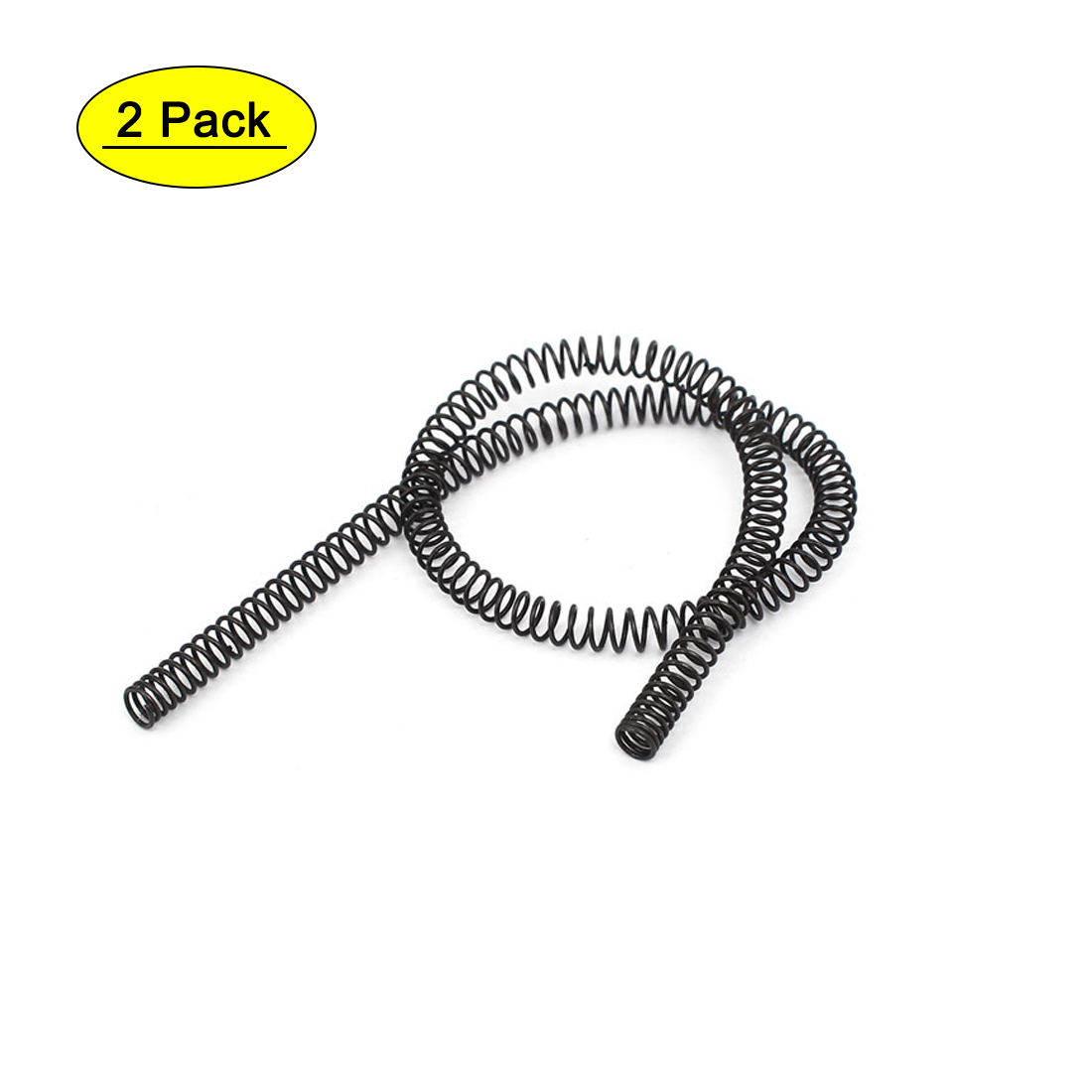 0.6mmx5mmx305mm Manganese Steel Compression Springs Black 2pcs
