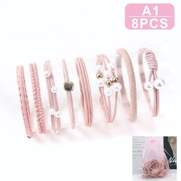 8/9/12/16/25PCS Pure and Fresh Sweet starry sky Series Maiden Elastic Hair Bands