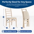 thumbnail image 4 of MECO Stakmore Unfinished Folding Chair Shaker Back, Set of 2, Unfinished, 4 of 6
