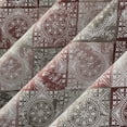 thumbnail image 3 of Sun Zero Terez 1-Piece Global Medallion Print Room Darkening Grommet Curtain Panel, 54"X84", Rosewine, 3 of 8