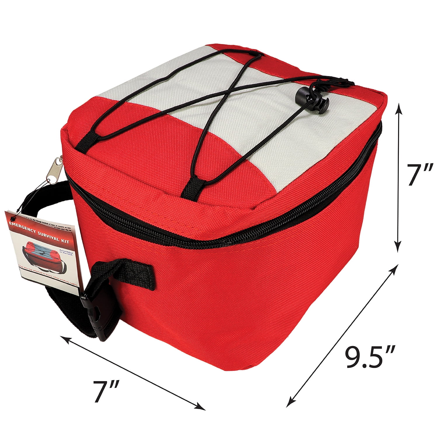 Emergency Commuter Kit for Car, Office & Backpack – Insulated Waterproof Cooler Bag - Compact Survival Go Bag with Food, Water, First Aid, Radio & Signaling Gear for Urban & Transit Emergencies