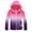Purple, variant on FUZHIQ Women's UPF 50 Sun Protection Hoodie Jacket Fashion Gradient Color Breathable Long Sleeve Full Zip UV Protection Top for Daily Commute Beach Travel Wear,L