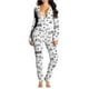 thumbnail image 4 of Mono de Navidad con botones para mujer, pijama funcional de manga larga con estampado, con solapa abotonada, ropa de dormir para adultos, 4 of 4