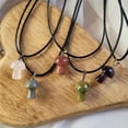 thumbnail image 4 of K-KED 20pcs Natural Crystal Quartz Stone Mushroom Pendants Necklace Delicate Jewelry Making-Sodalite, 4 of 9