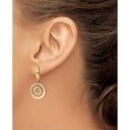 thumbnail image 3 of 14K Two-Tone Jbsp's Polished Textured Leverback Dangle Earrings (35 X 16.75) Made In Italy le2123, 3 of 5