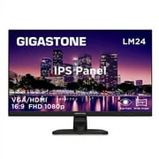 Gigastone 23.8 inch IPS Computer Monitor, FHD 1080p 75Hz PC Monitor, 3-Sided Frameless 178 Wide Viewing Angle, 5ms Response Time Gaming Monitor, Tilt Adjustment, World Class Eye Care Technology