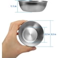 thumbnail image 2 of ABPETE Appetizer Bowls,8 Pack Stainless Steel Mini Plates for Sushi Soy Sauce, Dipping & Condiments,Dishwasher Safe Stackable(Sliver,100ml), 2 of 14
