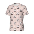 thumbnail image 5 of Vsdgher Cute Panda Print Men's Dry Fit Mesh Athletic Shirts Moisture Wicking Tennis T-Shirt Tops, 5 of 9