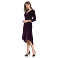 thumbnail image 2 of Women's Velvet Formal Holiday Party Gown Dress, 2 of 4