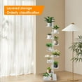 thumbnail image 5 of Spine Bookshelf, Vertical Spine Book Tower, 9-Tier Metal Bookcase, Book Organizers, Book Shelves for Study, Display Book Shelf Storage Rack for Living Room, DIY Book Case for Decor, White, 5 of 9