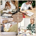 thumbnail image 7 of OMEYA Sketchbook 8.5"x11", 160gsm No Bleed Drawing Pad, Mixed Media Sketch Book for Pencil, Marker, Light Watercolor, 2 Pack Spiral Bound Sketch Pads for Drawing & Sketching, 24 Sheets/pad, 7 of 7