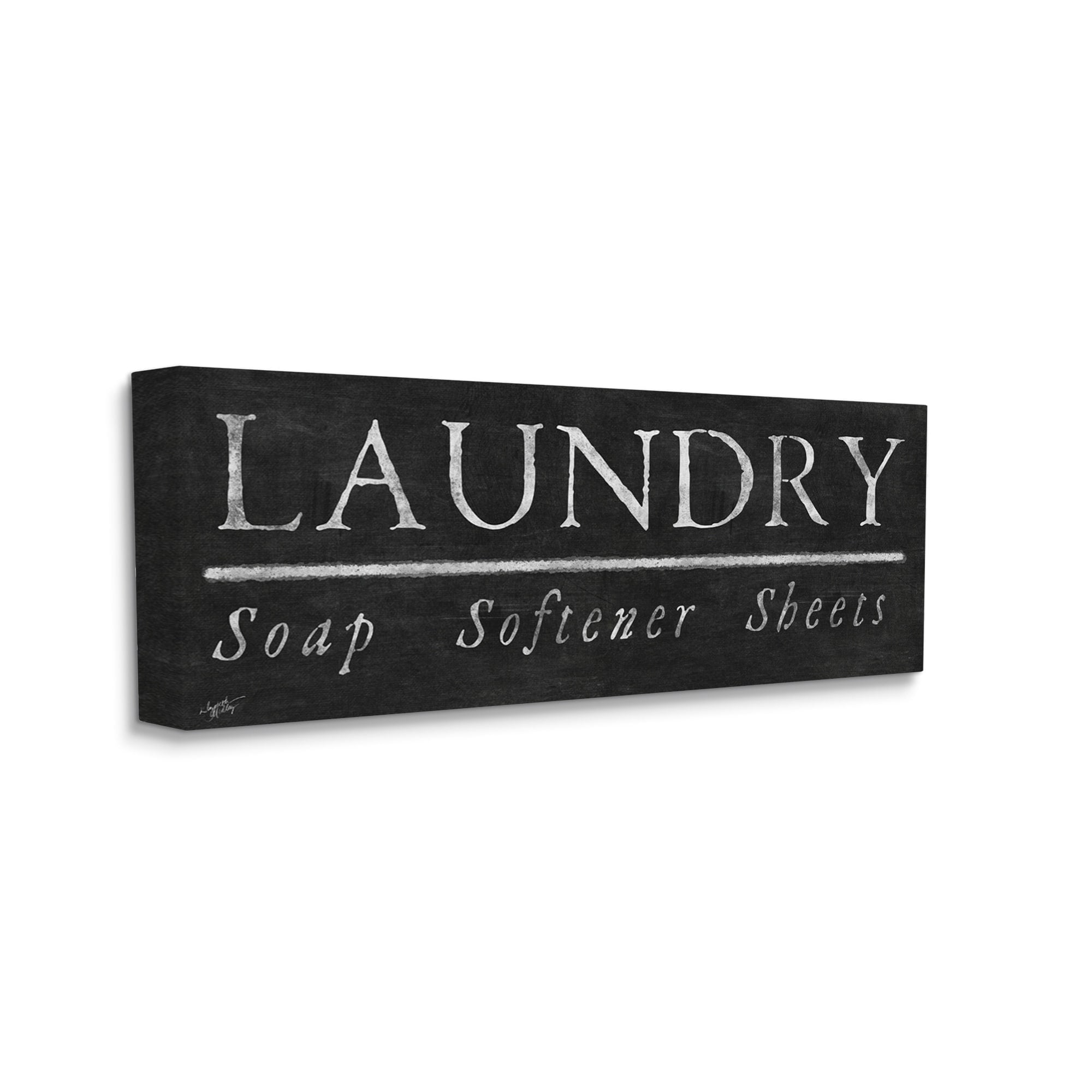 Stupell Industries Laundry Materials Black Rustic Chalkboard Signage Graphic Art Gallery Wrapped Canvas Print Wall Art, Design by Elizabeth Medley