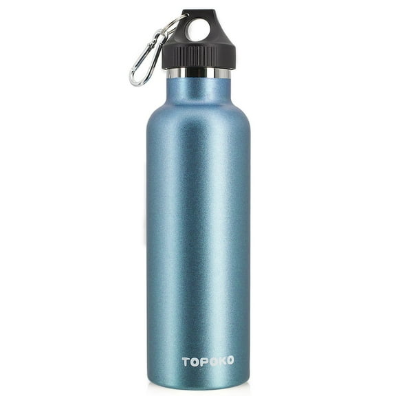 25OZ Double Wall Stainless Steel Insulated Bottle Vacuum Water Bottle Keep Cold or Hot more than 12 Hours-Sport lid-Blue