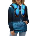 thumbnail image 4 of Dreamy Purple Butterfly Pattern (102)-1 Men's Women New Sweatshirt Hoodie Men's Plus Size Sweatshirt Hooded Sweatshirt 3d Printed Street Men's Cloth, 4 of 6