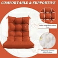 thumbnail image 4 of Pakunoda Chairs Cushions 42" X 21" Tufted Non Slip Pad Seat and Seatback 4 Set Cushion with Ties for Patio Outdoor & Indoor Rocking Chair, Orange, 4 of 6