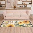 thumbnail image 2 of Yayeee Runner Rug for Bedroom 2'x6' Machine Washable Hallway Non Slip Mat, Beige Sunflowers, 2 of 8